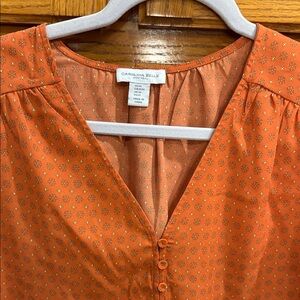 Carolina Belle Rust Floral Blouse